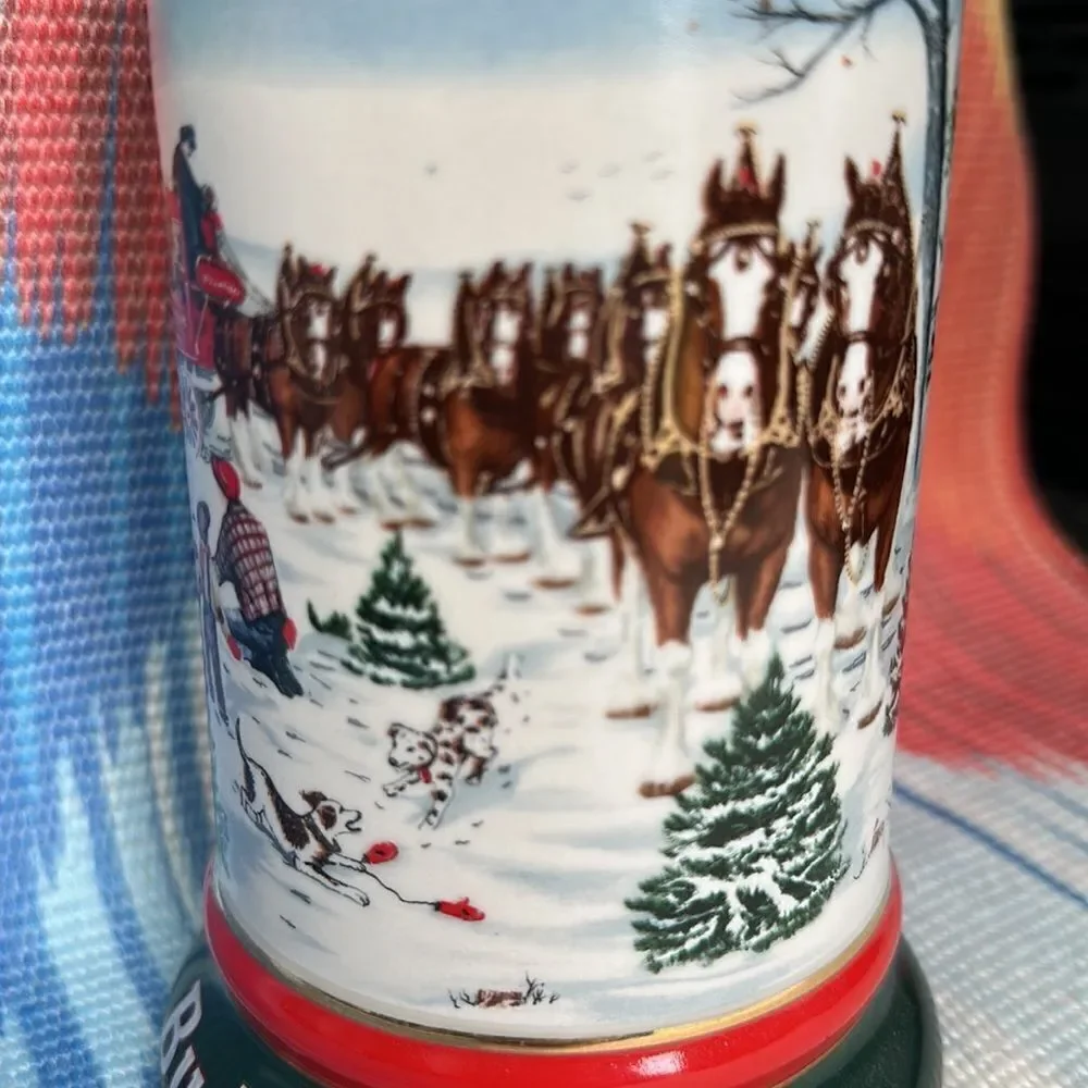 Vintage 1991 Budweiser Beer Stein “The Seasons Best” Clydesdale